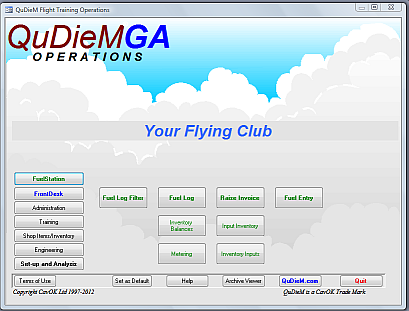 Image of fuel Station menu screen